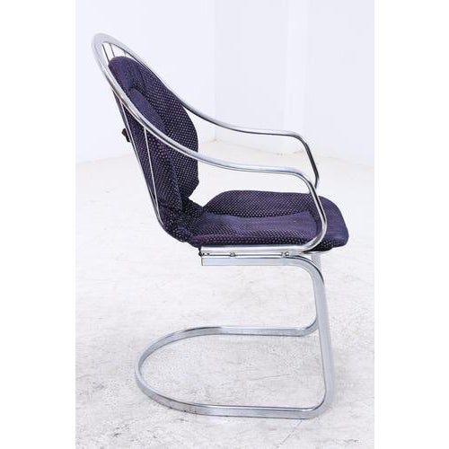 Cantilever Armchairs in Chrome by Gastone Rinaldi, Set of 2 For Sale - Image 13 of 16