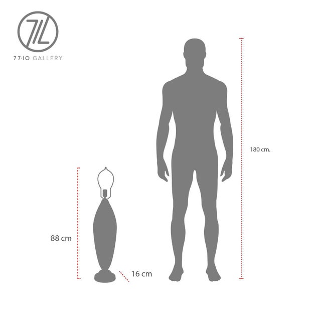 1950s 1950s Mexican Handmade Glass Lamp For Sale - Image 5 of 6