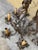 Late 20th Century Wrought Iron Oxidized Tin Electrified Candelabra Chandelier For Sale - Image 4 of 10