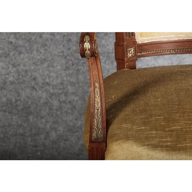 Set of Antique Empire Armchairs with Bronze Applications, 1800 For Sale - Image 17 of 18