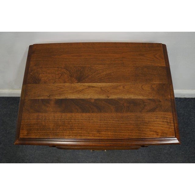 Brown Cresent Furniture Solid Cherry Traditional Style 20" Open Cabinet Nightstand For Sale - Image 8 of 12