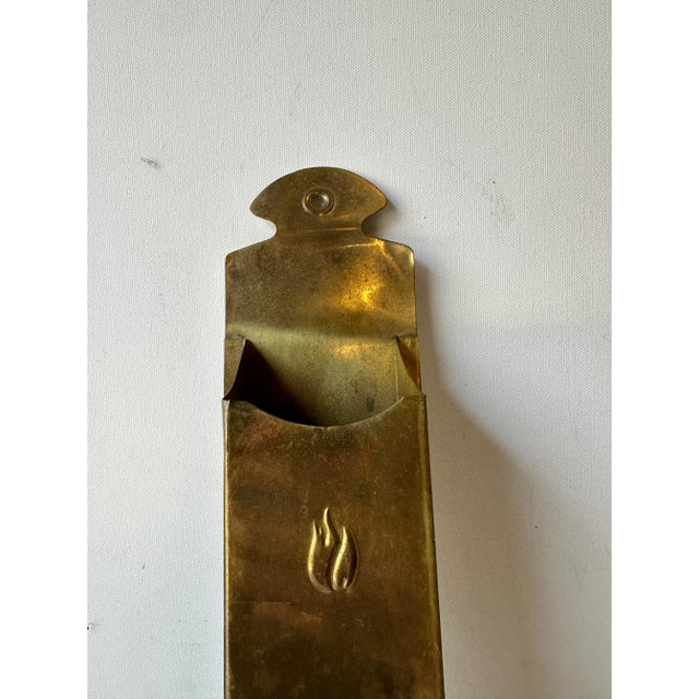 Mid-Century Modern 1970s Brass Wall Pocket for Fireplace For Sale - Image 3 of 7