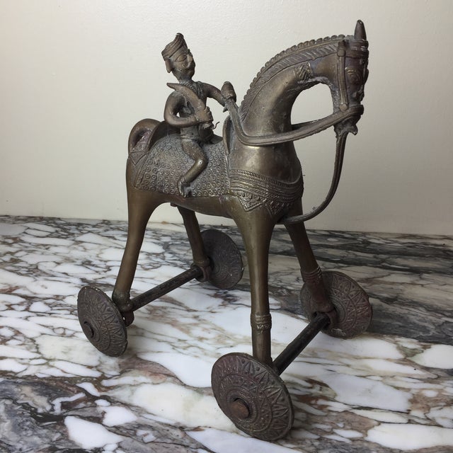 Incredible Indian or Thracian inspired Bronze work figure. Looks hand cast, museum quality antique details. Very large...