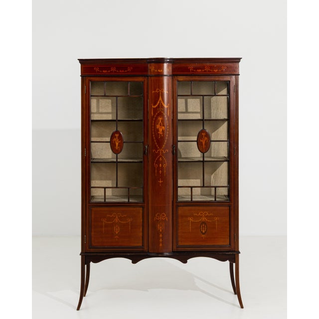 Edwardian Marquetry Vitrine, Antique, United Kingdom, 19th Century For Sale - Image 13 of 14