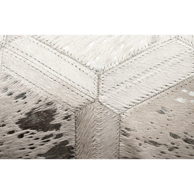 Canvello Genuine Cowhide Leather Decorative Throw Pillow With Feather Down Insert Included For Sale - Image 4 of 7