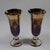 Vintage Amethyst Arte Italica Gold Etched Rim Iced Tea Glasses - Set of 2 For Sale - Image 4 of 11
