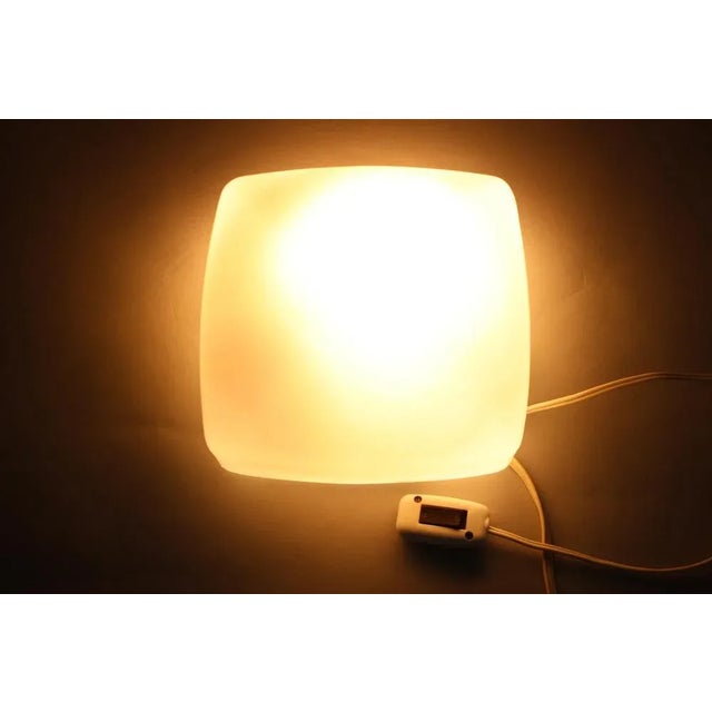 Gold Milk Glass Wall Lamp, Czechoslovakia, 1970s For Sale - Image 8 of 9