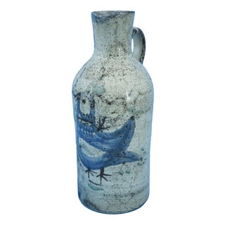 20th Century Ceramic Jug Vase by Atelier Le Mûrier of Gustave Reynaud, Vallauris France., 1950s For Sale
