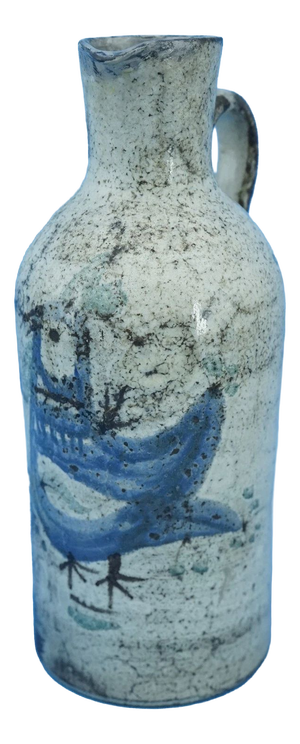20th Century Ceramic Jug Vase by Atelier Le Mûrier of Gustave Reynaud, Vallauris France., 1950s