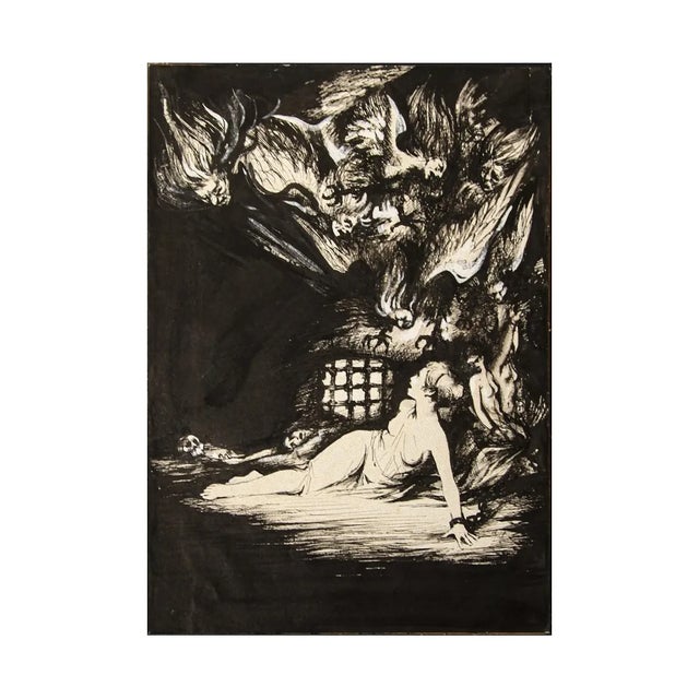 Unknown, The Prisoner of Nightmares, Lithograph, Early 20th Century For Sale