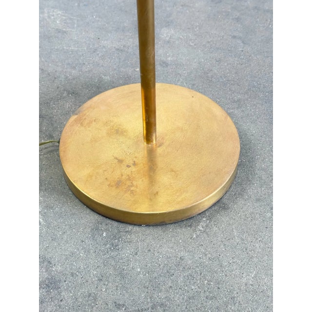 1980s Patinated Brass Shell Floor Lamp For Sale - Image 12 of 12