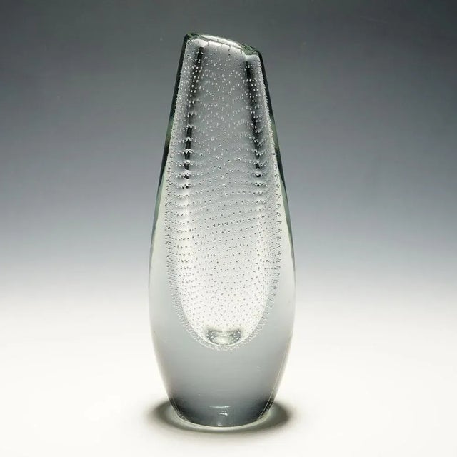Vintage Art Glass Vase attributed to Gunnel Nyman for Nuutajarvi Notsio, 1959 For Sale - Image 3 of 11