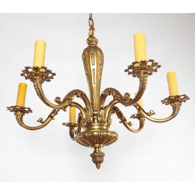 Metal Antique Bronze Mazarin Chandelier For Sale - Image 7 of 8