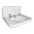 Vintage "Standard" High-Back Porcelain & Cast Iron Sink With Cast Iron Mounting Bracket For Sale