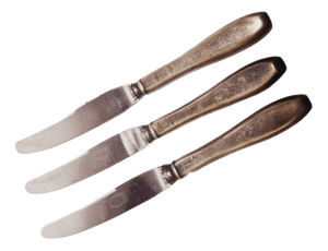 19th Century Fruit Knives from Fraget, Poland, Set of 3