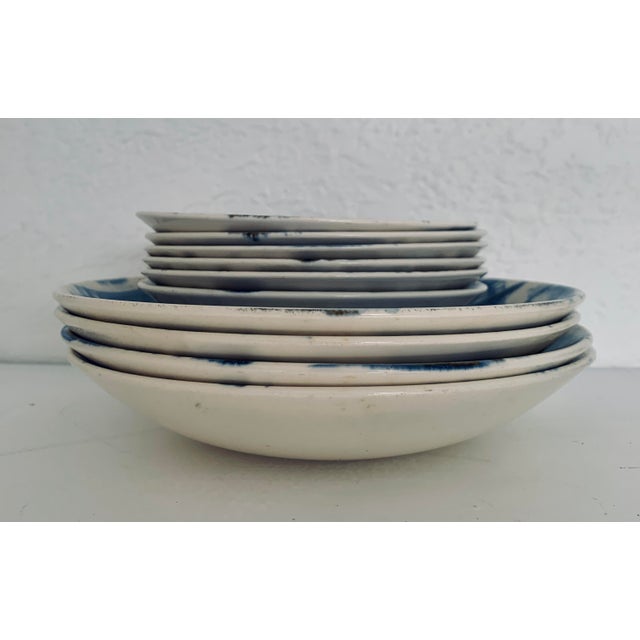 Ceramic 1950s Edwin Knowles Blue Dell Kilncraft by Kalla Dinnerware -Set of 18 For Sale - Image 7 of 7