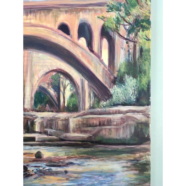 Early 21st Century “View of Berea Falls” Expressionist Landscape Oil Painting For Sale - Image 5 of 9