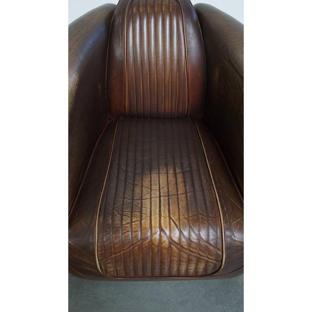 Cowhide Leather Delta Chesterfield Aviator Armchair For Sale - Image 6 of 16