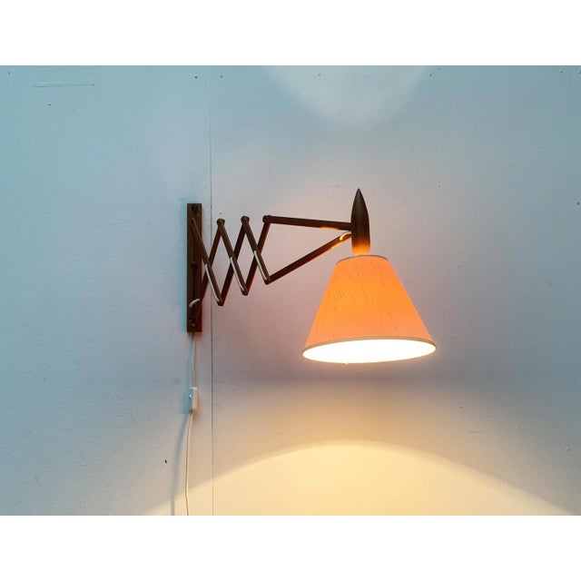 Mid-Century Danish Teak Scissor Wall Lamp from Le Klint For Sale - Image 9 of 18