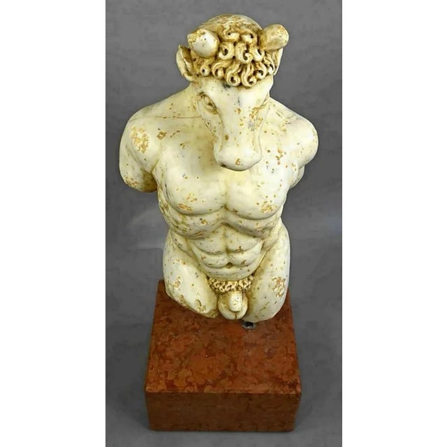 17th Century Baroque Marble Figure of the Minotaur, Italy, Set of 2 For Sale - Image 9 of 12