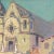Peach 'View of the Old Carmel Mission, Monterey, California' by Edda Maxwell Heath, Woman Artist, Society of Watercolor Artists, New York For Sale - Image 8 of 10