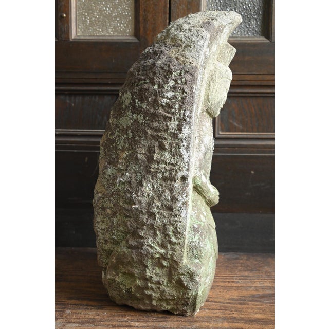 Antique Japanese Stone Buddha Statue of Kannon Bodhisattva (Seated) / Edo Period / 1750-1850 For Sale - Image 12 of 14