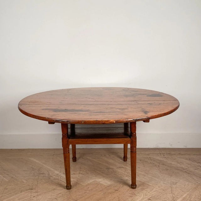 Brown Antique Pennsylvania Tavern Table - Chair For Sale - Image 8 of 8