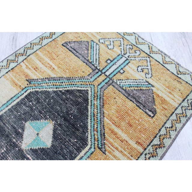 1960s Mini Turkish Rug - 20" X 35" For Sale - Image 5 of 11