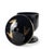 Mid-20th Century Glossy Black Glass Urn with Floral Motif, Germany For Sale - Image 3 of 5