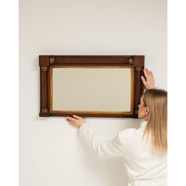 Brown 19th Century France Brown Wood Mirror For Sale - Image 8 of 8