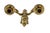 Metal French Neoclassical Style Bronze/Brass Two-Arm Wall Sconces Set of 2 For Sale - Image 7 of 15