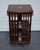 Mid-Centry Sheraton Revival Inlaid Revolving Bookcase End Table on Castors For Sale - Image 11 of 17