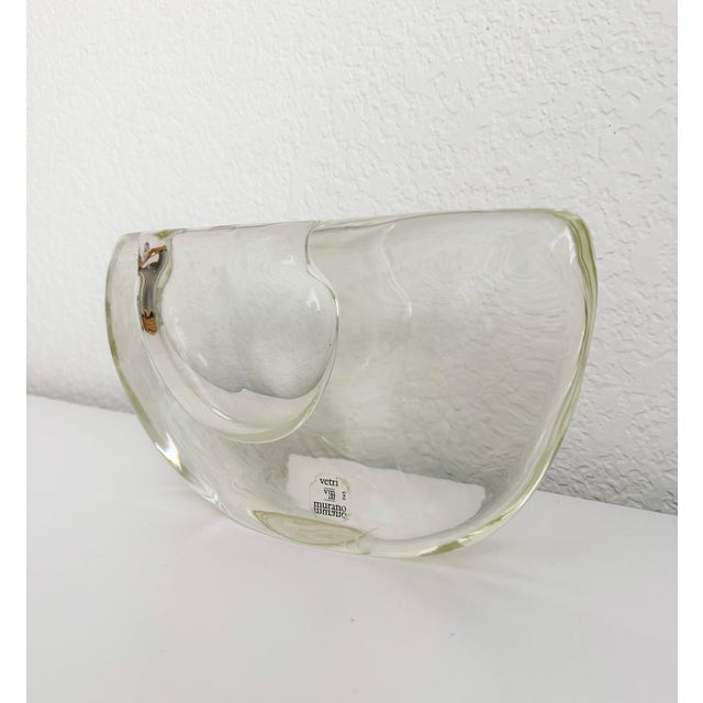 1980s Italian Cenedese Vetri Murano Glass Vase For Sale - Image 5 of 7
