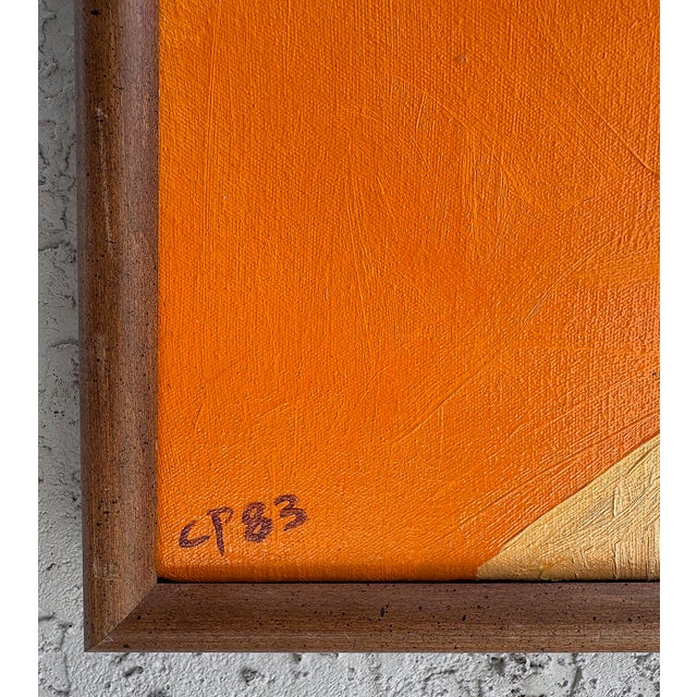 Orange 1980s Charles Parness Group of Four Abstract Self-Portraits For Sale - Image 8 of 11