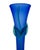 2010s Tommie Rush Studio Blown Glass Cobalt & Green Botanical Daffodil Vase - Signed Elevate your collection with this...