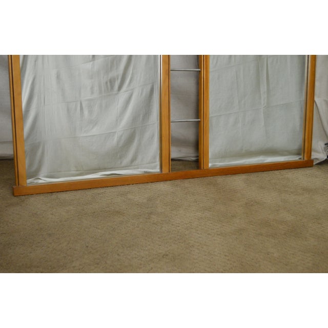Mid-Century Modern Mid Century Modern Light Walnut or Teak 2 Section Mirror by United Furniture Corp For Sale - Image 3 of 13