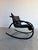 Vintage Post Modern Memphis Style Rocking Chair attributed to Les Amisco Canada. Circa 1980’s, black tubular metal ellipse...