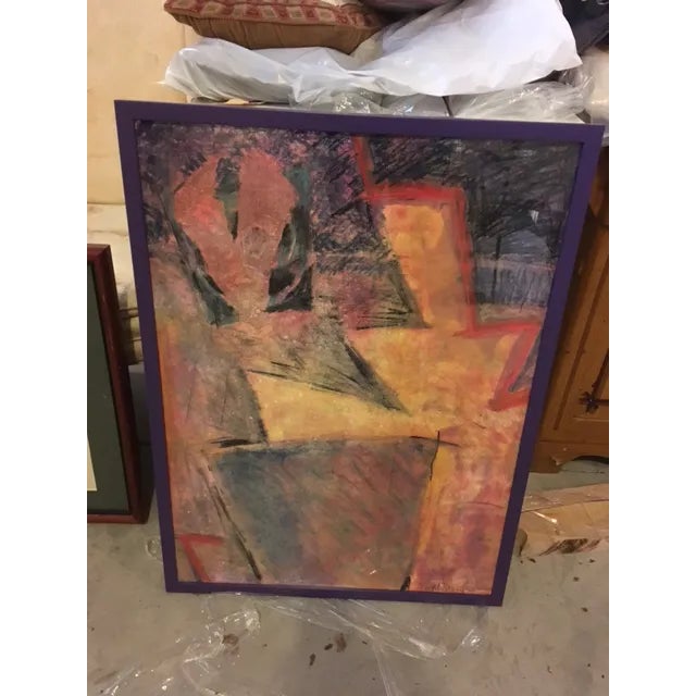 Very nice graphic and colorful original pastel painting. It is signed Wright-Pokorny, '85, but I know nothing about the...