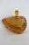Hazel Atlas Amber Glass Lidded Triangle Dish With Embossed Leaf Pattern 5085b For Sale - Image 12 of 14