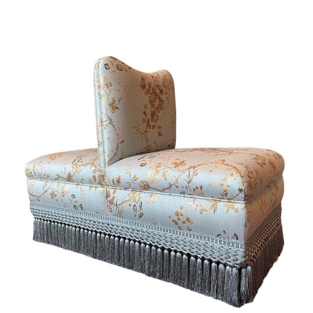 A one-of-a-kind upholstered chaise lounge designed and handcrafted in france in 1999 by parisian designer jean-rémy...