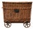 20th Century French SCNF Basket on Cast Iron Wheels, 1920s For Sale