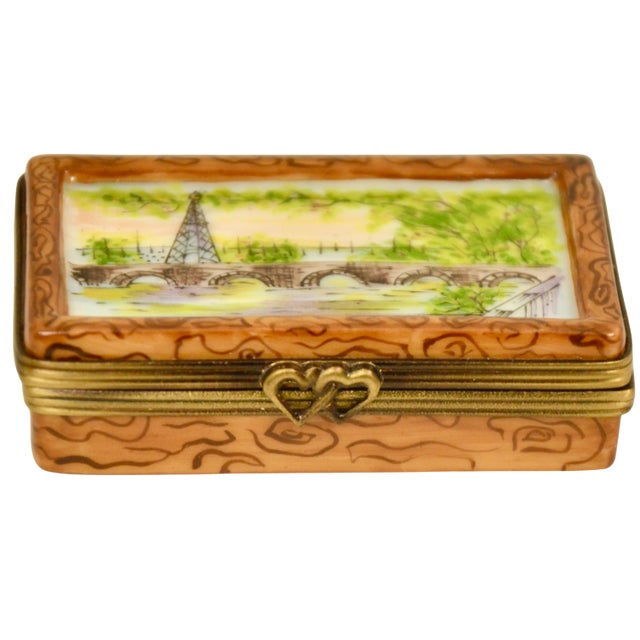 Limoges, France Limoges Paris Scene Puzzle Accent Box For Sale - Image 4 of 6
