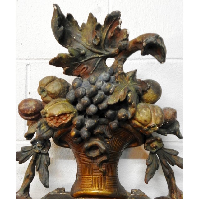 Glass 19th Century French Flower Basket Mirror For Sale - Image 7 of 11