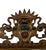 Antique Regency Armorial Crested & Crown Giltwood Mirror.