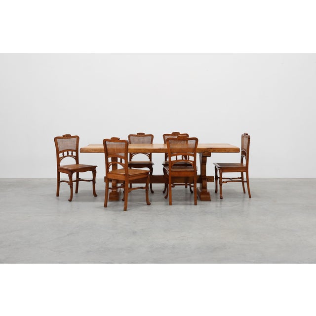 A beautifully crafted example of French rustic design, this solid oak dining table brings together strength, simplicity,...