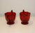 1930s Ruby Red Fostoria Fairfax Depression Glass Open Sugar & Creamer Set- 2 Pieces For Sale In West Palm - Image 6 of 8
