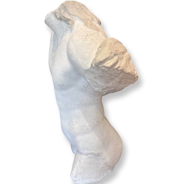 Italian Vintage Italian Sculpture Fiber Glass Torso For Sale - Image 3 of 7