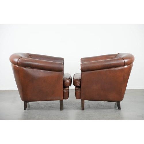 Club Chairs in Cowhide Leather, Set of 10 For Sale - Image 3 of 15