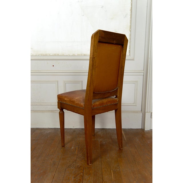Art Deco Side Chairs in Carved Walnut attributed to Gauthier-Poinsignon, 1920s, Set of 6 For Sale - Image 13 of 18