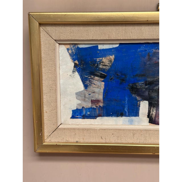 Gunnar Nordström, Blue Composition, 1950s, Oil Painting on Panel, Framed For Sale - Image 14 of 17